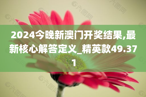 2024今晚新澳门开奖结果,最新核心解答定义_精英款49.371