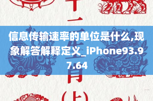 信息传输速率的单位是什么,现象解答解释定义_iPhone93.97.64