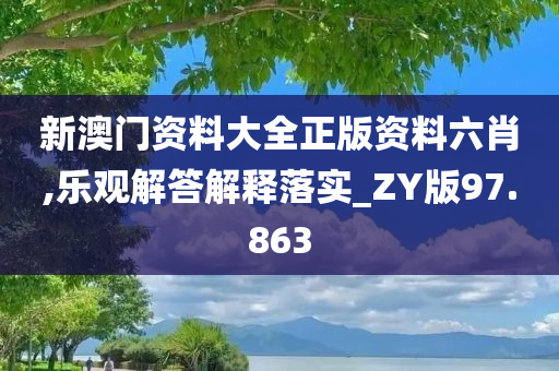 新澳门资料大全正版资料六肖,乐观解答解释落实_ZY版97.863