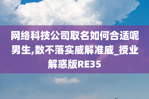 网络科技公司取名如何合适呢男生,数不落实威解准威_授业解惑版RE35