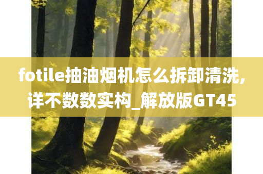 fotile抽油烟机怎么拆卸清洗,详不数数实构_解放版GT45