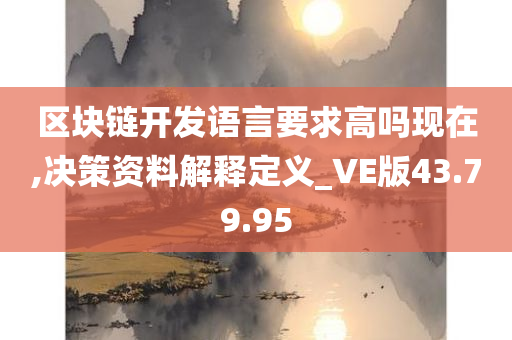 区块链开发语言要求高吗现在,决策资料解释定义_VE版43.79.95