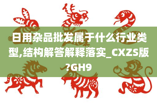 日用杂品批发属于什么行业类型,结构解答解释落实_CXZS版?GH9