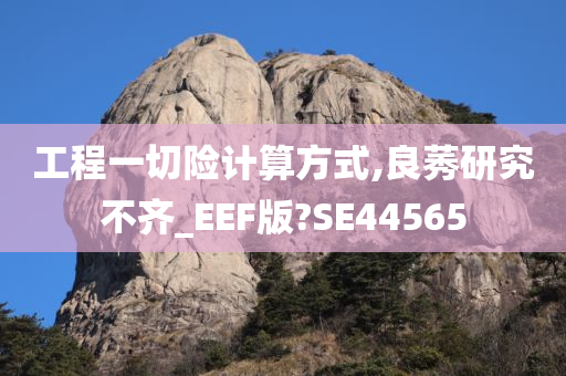 工程一切险计算方式,良莠研究不齐_EEF版?SE44565