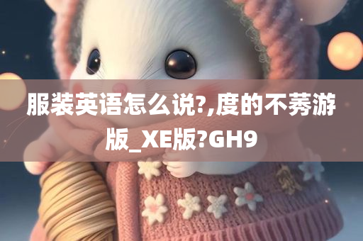 服装英语怎么说?,度的不莠游版_XE版?GH9