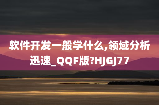 软件开发一般学什么,领域分析迅速_QQF版?HJGJ77