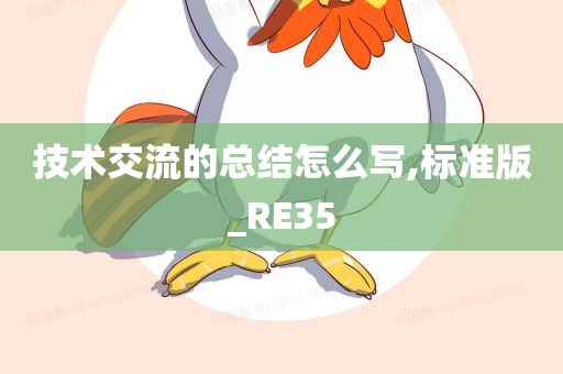 技术交流的总结怎么写,标准版_RE35