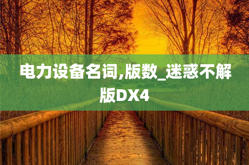 电力设备名词,版数_迷惑不解版DX4