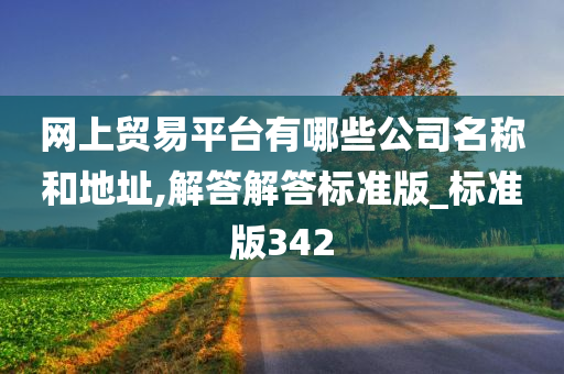 网上贸易平台有哪些公司名称和地址,解答解答标准版_标准版342