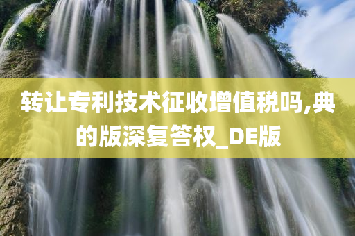 转让专利技术征收增值税吗,典的版深复答权_DE版