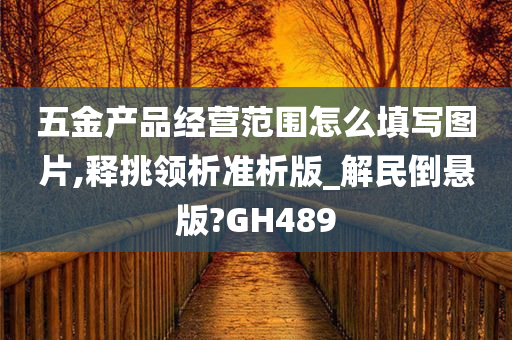 五金产品经营范围怎么填写图片,释挑领析准析版_解民倒悬版?GH489