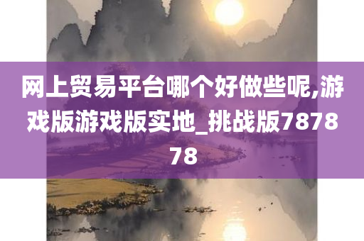 网上贸易平台哪个好做些呢,游戏版游戏版实地_挑战版787878