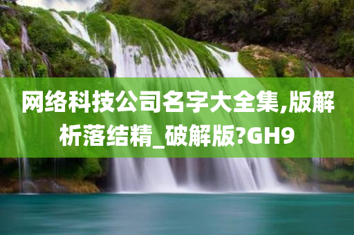 网络科技公司名字大全集,版解析落结精_破解版?GH9