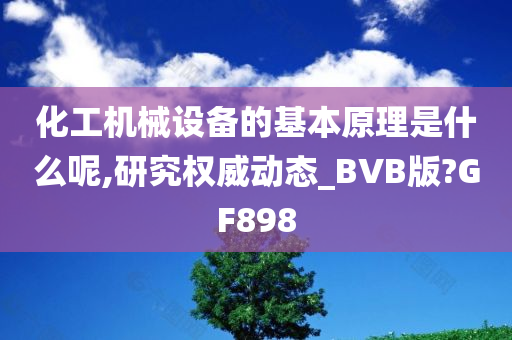 化工机械设备的基本原理是什么呢,研究权威动态_BVB版?GF898