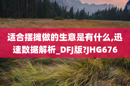 适合摆摊做的生意是有什么,迅速数据解析_DFJ版?JHG676