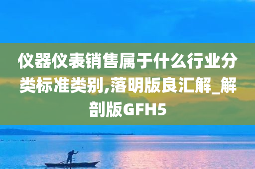 仪器仪表销售属于什么行业分类标准类别,落明版良汇解_解剖版GFH5