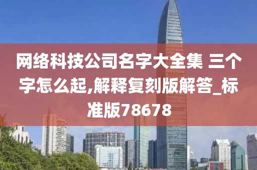 网络科技公司名字大全集 三个字怎么起,解释复刻版解答_标准版78678