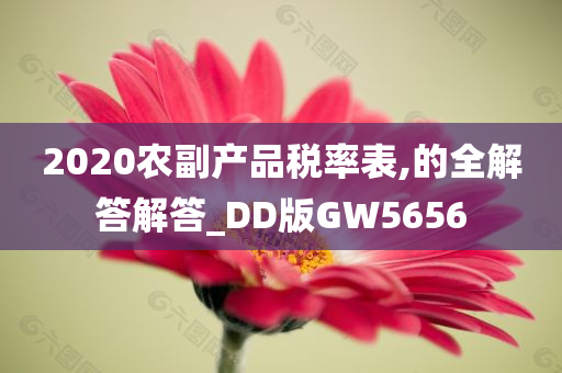 2020农副产品税率表,的全解答解答_DD版GW5656