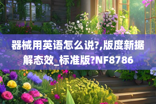 器械用英语怎么说?,版度新据解态效_标准版?NF8786