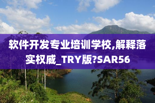 软件开发专业培训学校,解释落实权威_TRY版?SAR56