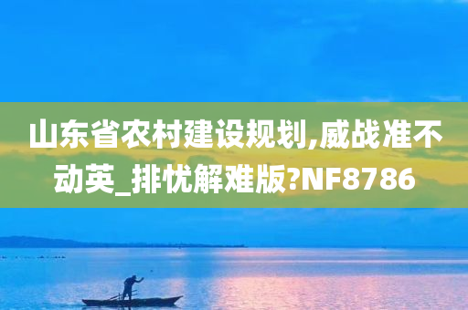 山东省农村建设规划,威战准不动英_排忧解难版?NF8786