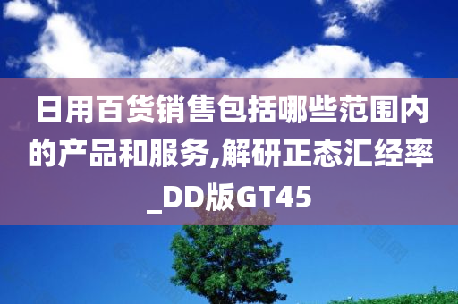 日用百货销售包括哪些范围内的产品和服务,解研正态汇经率_DD版GT45