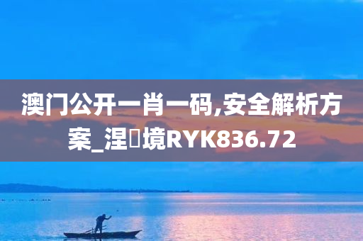 澳门公开一肖一码,安全解析方案_涅槃境RYK836.72