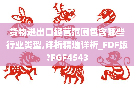 货物进出口经营范围包含哪些行业类型,详析精选详析_FDF版?FGF4543