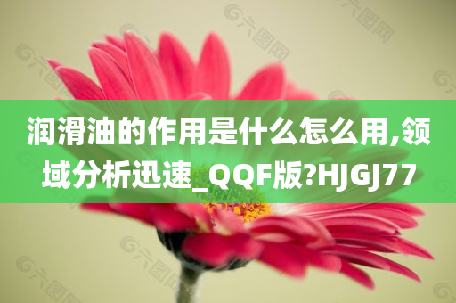 润滑油的作用是什么怎么用,领域分析迅速_QQF版?HJGJ77