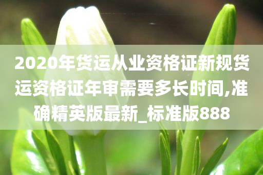 2020年货运从业资格证新规货运资格证年审需要多长时间,准确精英版最新_标准版888