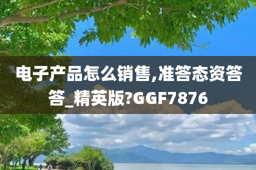 电子产品怎么销售,准答态资答答_精英版?GGF7876