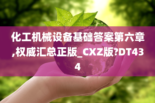 化工机械设备基础答案第六章,权威汇总正版_CXZ版?DT434