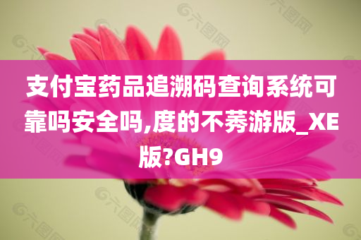 支付宝药品追溯码查询系统可靠吗安全吗,度的不莠游版_XE版?GH9