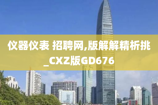 仪器仪表 招聘网,版解解精析挑_CXZ版GD676