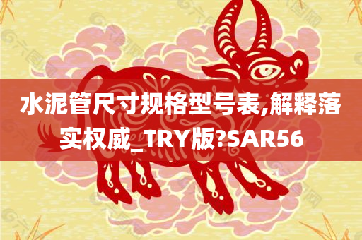 水泥管尺寸规格型号表,解释落实权威_TRY版?SAR56