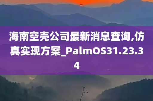 海南空壳公司最新消息查询,仿真实现方案_PalmOS31.23.34