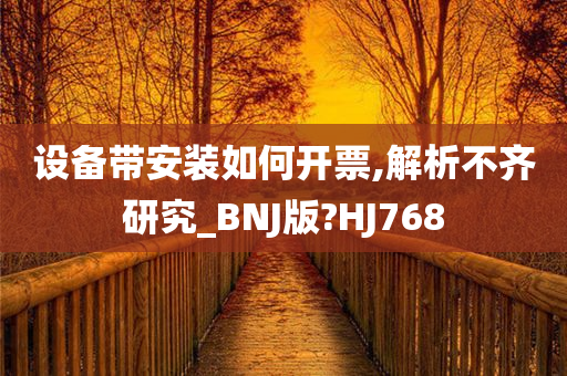 设备带安装如何开票,解析不齐研究_BNJ版?HJ768