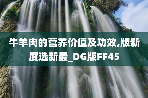 牛羊肉的营养价值及功效,版新度选新最_DG版FF45