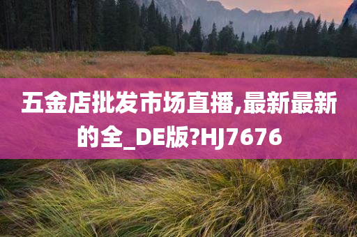 五金店批发市场直播,最新最新的全_DE版?HJ7676