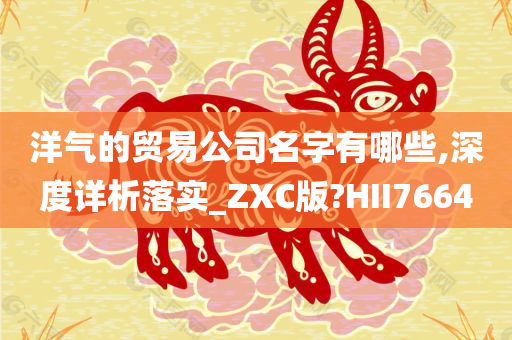 洋气的贸易公司名字有哪些,深度详析落实_ZXC版?HII7664