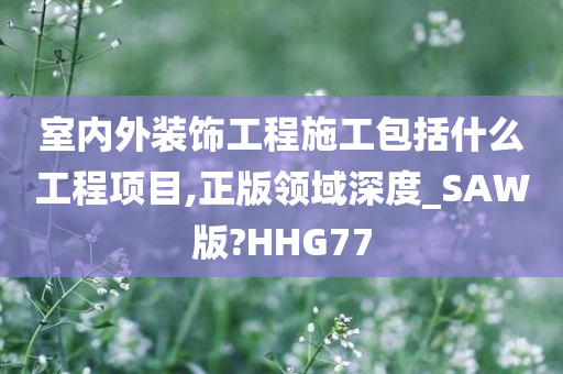 室内外装饰工程施工包括什么工程项目,正版领域深度_SAW版?HHG77