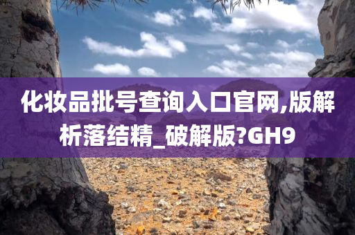 化妆品批号查询入口官网,版解析落结精_破解版?GH9