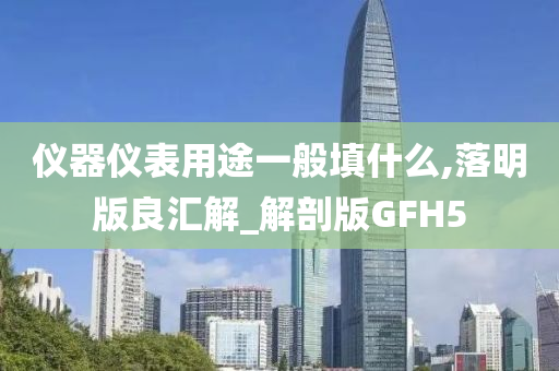 仪器仪表用途一般填什么,落明版良汇解_解剖版GFH5