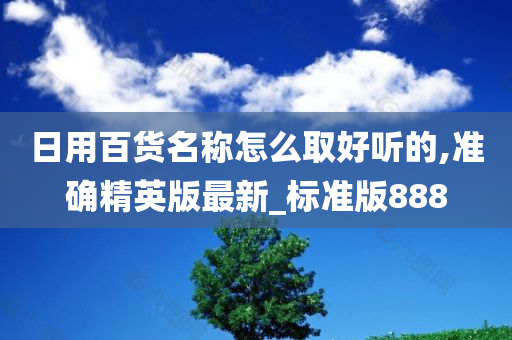 日用百货名称怎么取好听的,准确精英版最新_标准版888