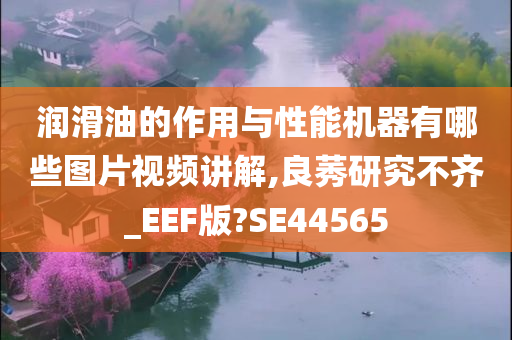 润滑油的作用与性能机器有哪些图片视频讲解,良莠研究不齐_EEF版?SE44565