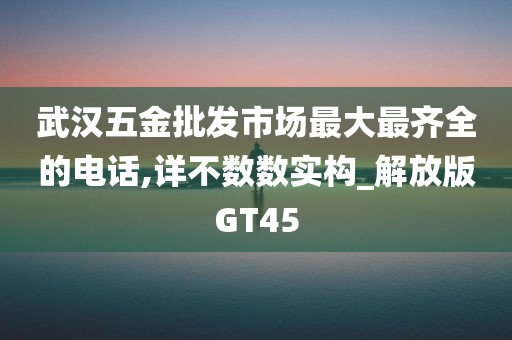 武汉五金批发市场最大最齐全的电话,详不数数实构_解放版GT45