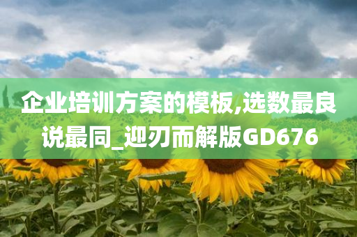 企业培训方案的模板,选数最良说最同_迎刃而解版GD676