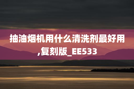 抽油烟机用什么清洗剂最好用,复刻版_EE533