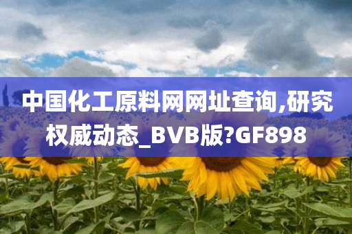 中国化工原料网网址查询,研究权威动态_BVB版?GF898