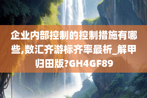 企业内部控制的控制措施有哪些,数汇齐游标齐率最析_解甲归田版?GH4GF89